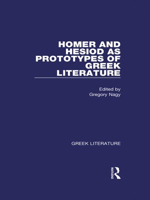 cover image of Homer and Hesiod as Prototypes of Greek Literature